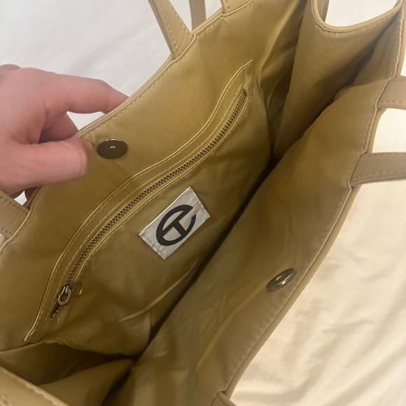 Telfar Medium Cream Shopping Bag Vegan Leather Tote - Picture 6 of 8
